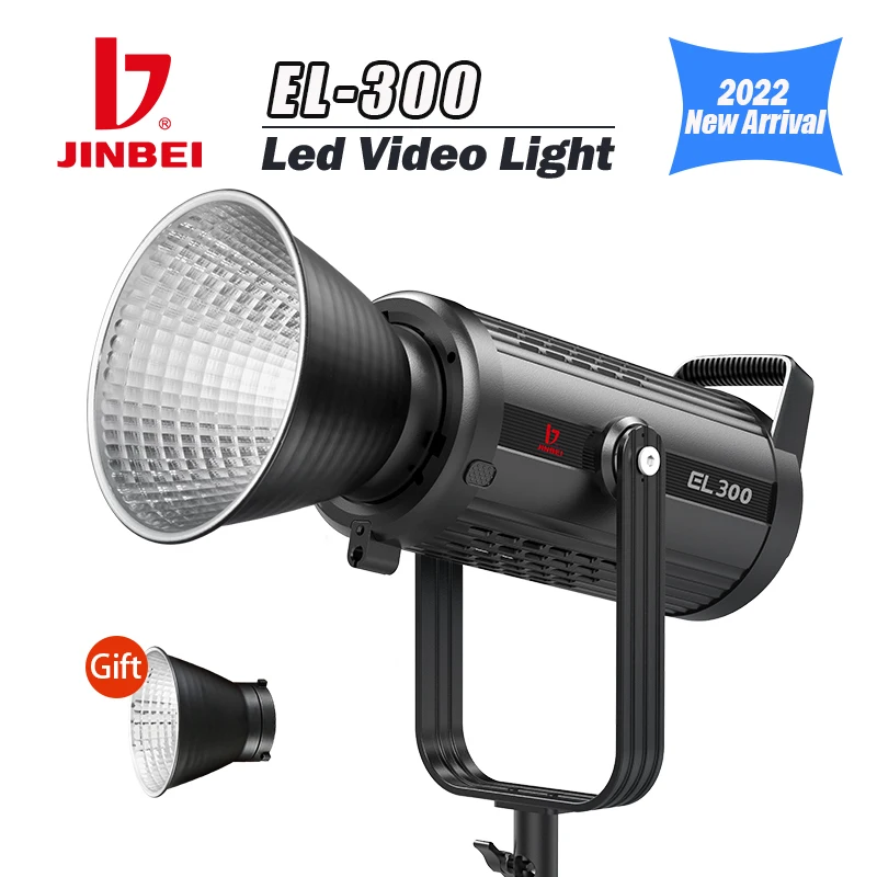 JINBEI EL300 300 Вт Светодиодный видеосвет 5500K Daylight Фотостудийные огни Фотография Непрерывное освещение Шторм Профессиональная лампа