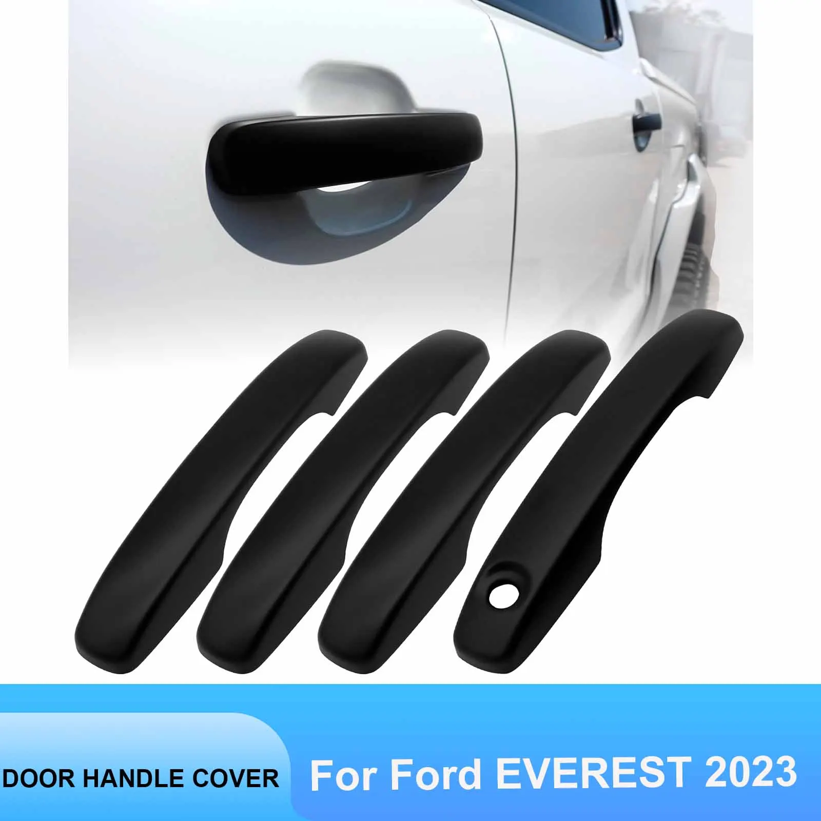  матовый черный чехол дверной ручки автомобиля ABS материал ABS для Ford Everest 2023 Аксессуары следующего поколения