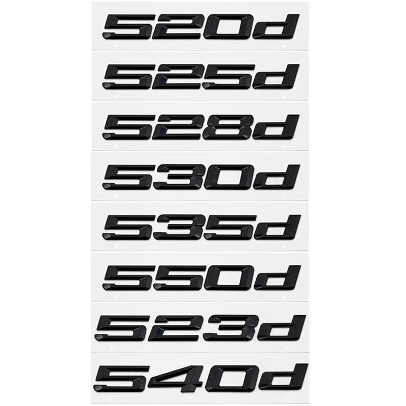 3D ABS Авто Багажник Буквы Логотип Наклейки Значок Эмблема Наклейка Для BMW 5 серии 520d 525d 528d 530d 535d 540d E39 E60 E61 F07 F10 F11