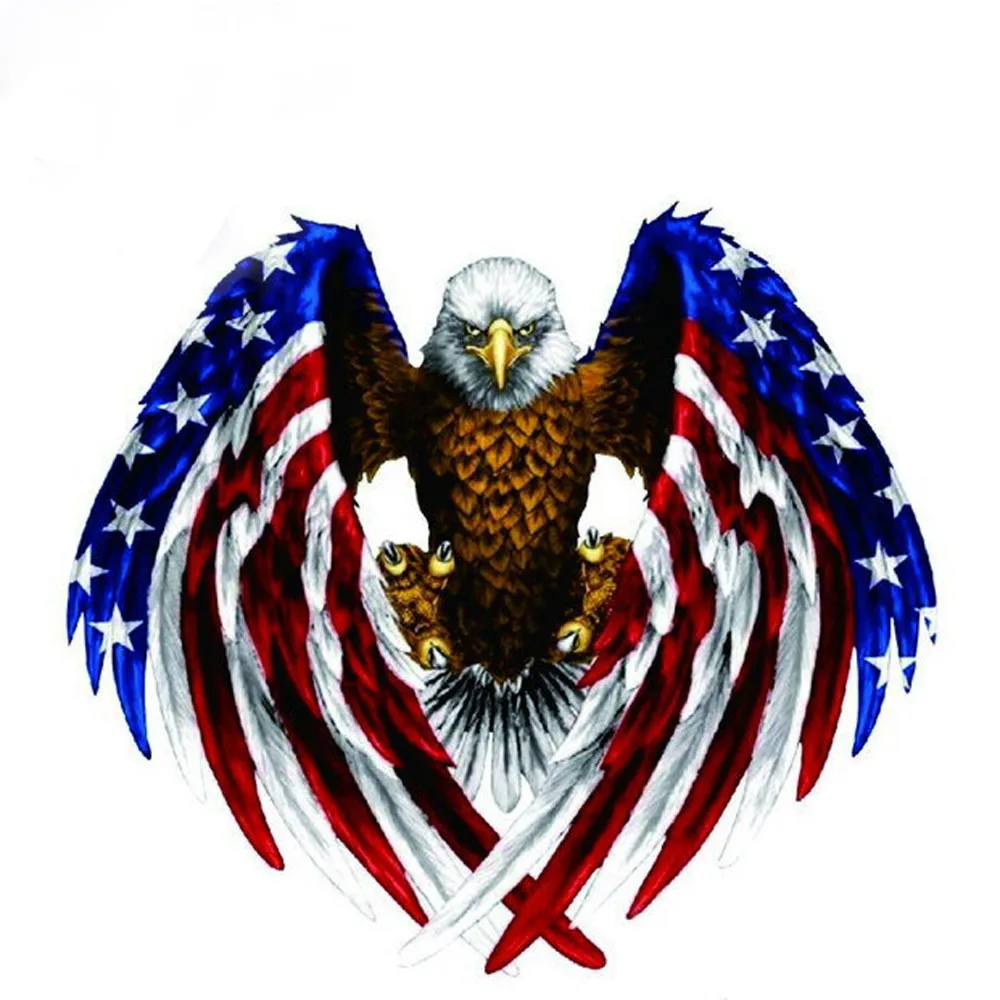 Наклейка для автомобильного мотоциклетного орла с США флагом