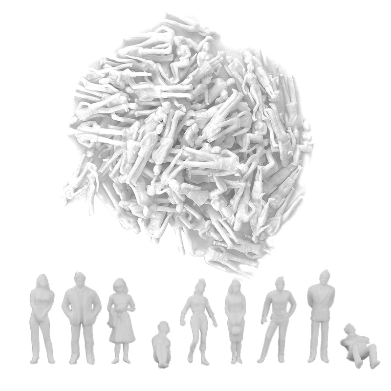 1:50 Белые фигуры Архитектурная модель Человеческий масштаб Модель HO Пластиковые народы